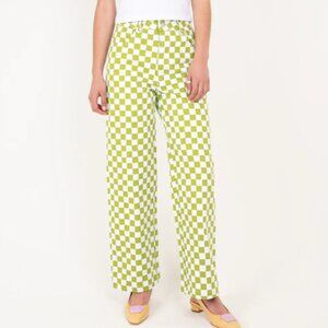 Em on Holiday Check Vacation Pant - Olive 26